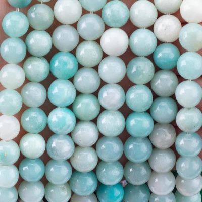 8mm Blue Amazonite Gemstone Beads Healing Crystal Stone Beads For Jewelry Making