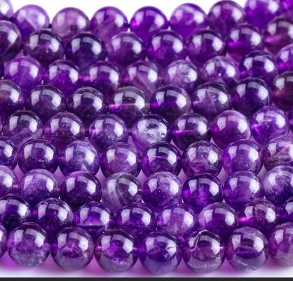 Dark Amethyst Semi Precious Stone Beads Loose Gemstones For Jewelry Making