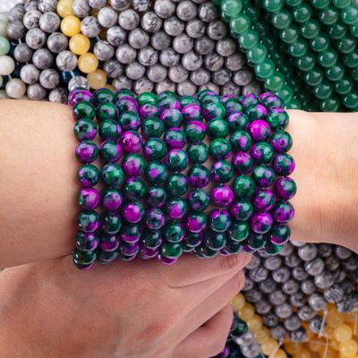 8mm Epidote Gems Beads Dark Ruby Zoisite Gemstone Beads Healing Crystal Stone Beads Beads For Jewelry Making