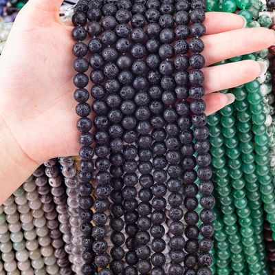 8mm Volcanic Gemstone Beads Healing Crystal Stone Beads For Jewelry Making