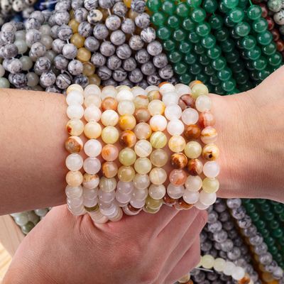 8mm Afghan Jade Gemstone Beads Healing Crystal Stone Beads For Jewelry Making