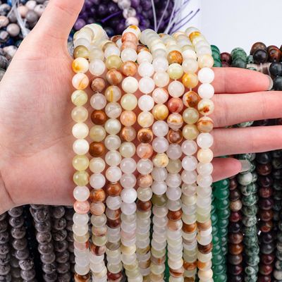 8mm Afghan Jade Gemstone Beads Healing Crystal Stone Beads For Jewelry Making