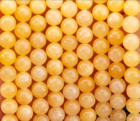 Cream Yellow Jade Natural Crystal Gemstone Loose Bead Strands Semi Precious Stone for DIY Jewelry Making