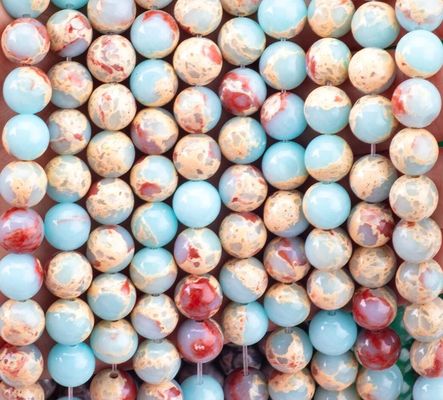 Semi Precious Stone Shoushan Stone Jasper Loose Bead Strands Snakeskin Stone for DIY Jewelry Making