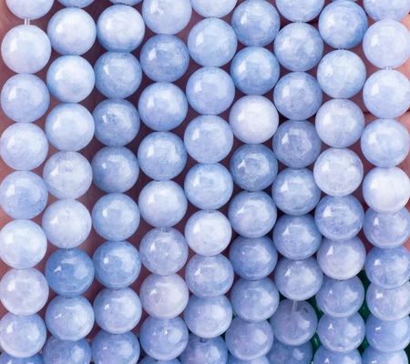 Healing Energy Natural Dark Aquamarine Gemstone Beads For Jewelry Making