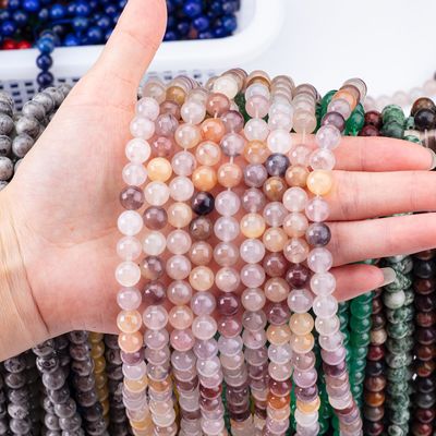 Violet Stone Loose Bead Strands 4mm Semi Precious Beads For Party Jewelry