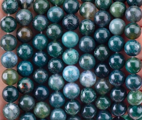 Round Moss Agate Bead 4mm Gemstone Beads For DIY Jewelry Making