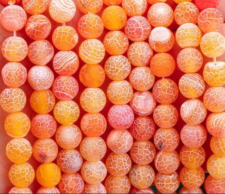 Orange Weathered Agate Loose Bead Strands 2mm Semi Precious Beads