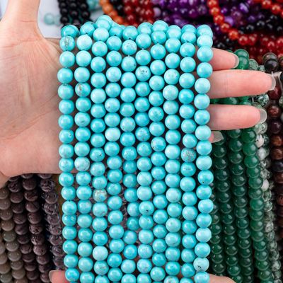 Turquoise Loose Bead Strands Semi Precious Stone Crystal Gemstone for DIY Jewelry Making