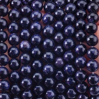 8mm Blue Sandstone Beads Healing Crystal Stone Beads For Jewelry Making