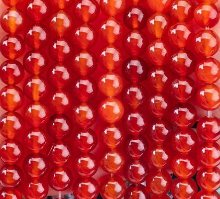 Red Agate 8mm Natural Carnelian Gemstone Round Beads For Party Jewelry