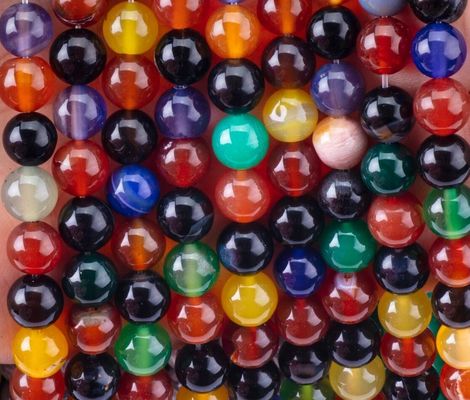 Natural Healing Energy Flower Agate Beads For Jewelry Making