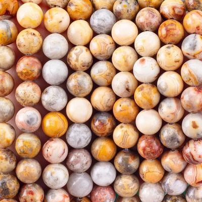 8mm Crazy Lace Agate Gemstone Beads Healing Crystal Stone Beads For Jewelry Making