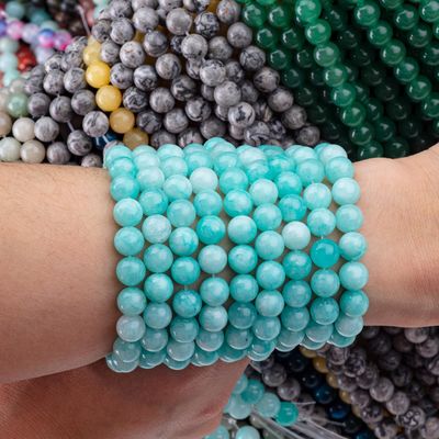 8MM Tianhe Stone Crystal Round Bulk Bead For DIY Jewelry Making Earring And Necklace