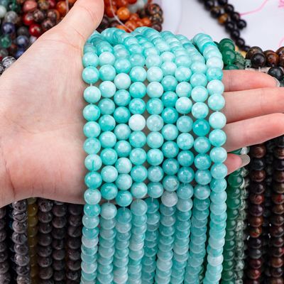 8MM Tianhe Stone Crystal Round Bulk Bead For DIY Jewelry Making Earring And Necklace