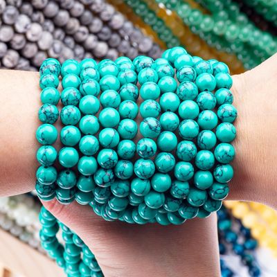 8MM Green Turquoise Bulk Beads Strands For Jewelry Making Bracelet Necklace Earring