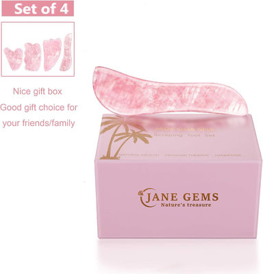 Rose Quartz Natural Jade Scraping Board Jade Stone Facial Gua Sha Board Massage Tools