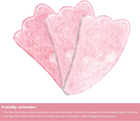 Rose Quartz Natural Jade Scraping Board Jade Stone Facial Gua Sha Board Massage Tools