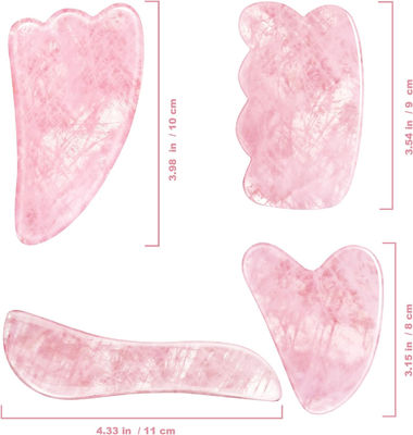 Rose Quartz Natural Jade Scraping Board Jade Stone Facial Gua Sha Board Massage Tools