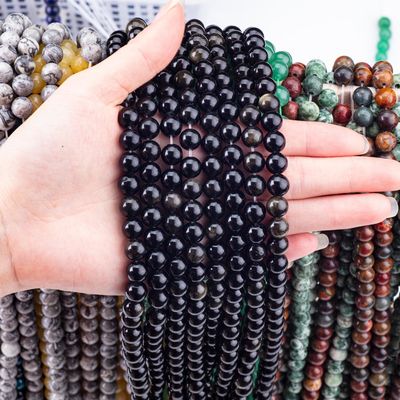 8mm Golden Obsidian Gemstone Beads Healing Crystal Stone Beads For Jewelry Making