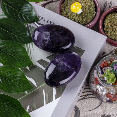 Natural Polished Amethyst Palm Stone Amethyst Pocket Gemstone Amethyst Worry Stone For Stress Relief Home Decoration