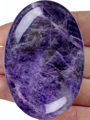 Natural Polished Amethyst Palm Stone Amethyst Pocket Gemstone Amethyst Worry Stone For Stress Relief Home Decoration