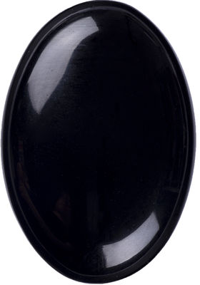 Natural Polished Black Obsidian Palm Stone Black Obsidian Pocket Worry Gemstone For Stress Reducing Home Decoration
