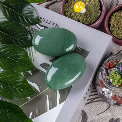 Natural Polished Green Aventurine Palm Stone Green Aventurine Pocket Worry Gemstone For Stress Reducing Home Decoration