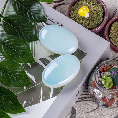 Natural Opal Palm Stone Healing Polished Pocket Opal Rock Stones Oval Worry Stone Anxiety Releasing