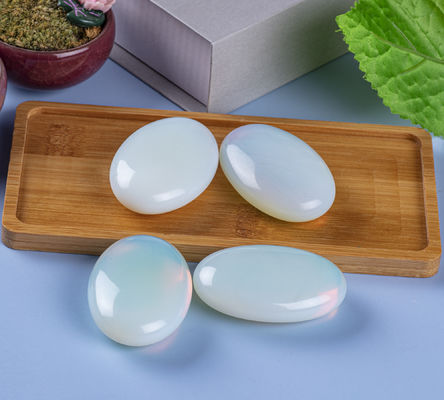 Natural Opal Palm Stone Healing Polished Pocket Opal Rock Stones Oval Worry Stone Anxiety Releasing