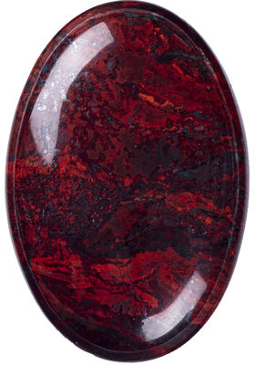 Natural Red Flower Jasper Palm Stone - Healing Crystal for Energy Balance and Grounding