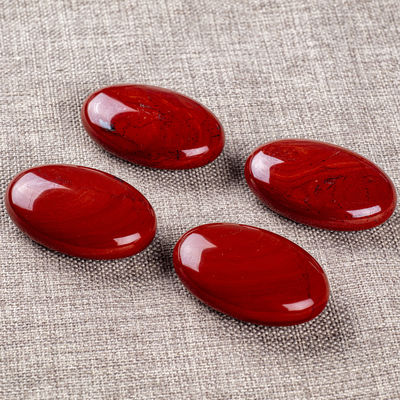 Natural Red Jasper Palm Stone Healing Polished Pocket Red Jasper Rock Stones Irregular Worry Stone Anxiety Releasing