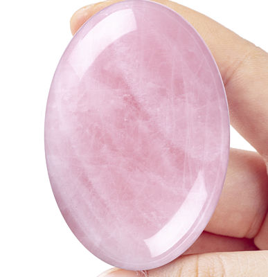 Natural Rose Quartaz Palm Stone Healing Polished Pocket Rose Quartz Rock Stones Worry Stone Anxiety Releasing