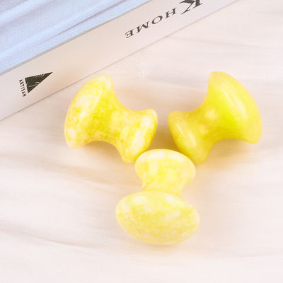 Yellow Jade Mushroom Crystal Guasha Board For Personal Health Care