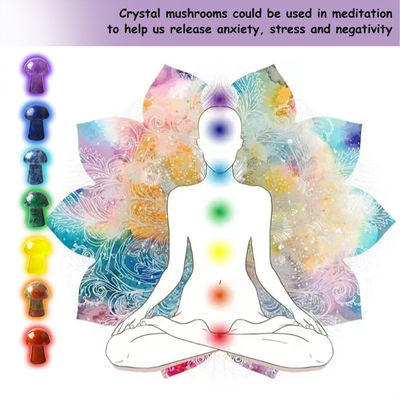 0.8 Inch/20mm Gemstone Mushroom Shaped Crystals For DIY Jewelry