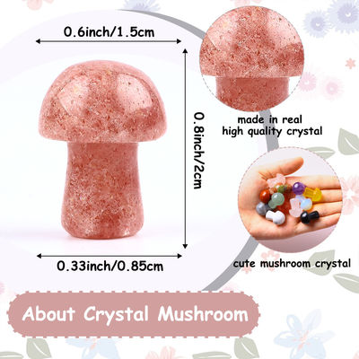 0.8 Inch/20mm Gemstone Mushroom Shaped Crystals For DIY Jewelry