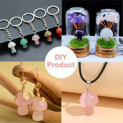 0.8 Inch/20mm Gemstone Mushroom Shaped Crystals For DIY Jewelry