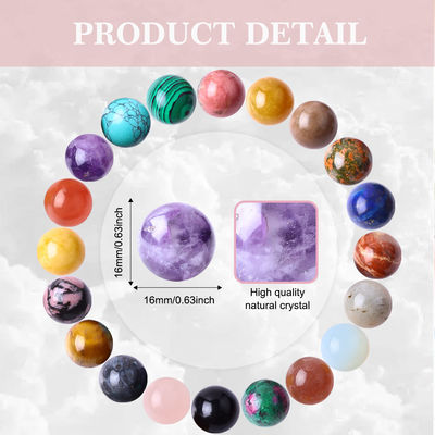 Assorted 16mm Healing Crystal Sphere Ball For Domicile Decoration