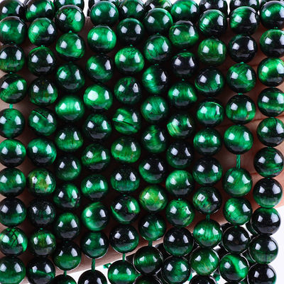 8mm Green Tiger's Eye Gemstone Healing Crystal Stone Beads For Jewelry Making
