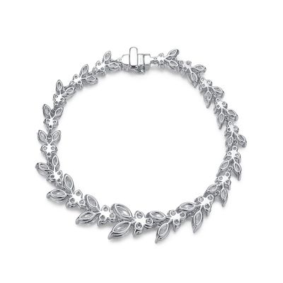 18K Gold Wheat Ear Moissanite Tennis Bracelet For Engagement