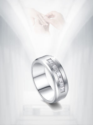 18k Gold Moissanite Diamond Engagement Ring Customized Color