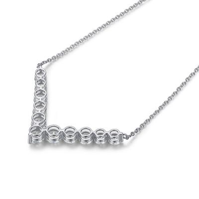18k Gold Moissanite Diamond Smile Necklace Pendant For Gift Giving