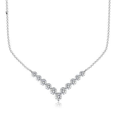 18k Gold Moissanite Diamond Smile Necklace Pendant For Gift Giving