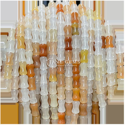 Bamboo Joints Shape Gemstone Loose Beads Semi Precious Stones For Jewelry Making