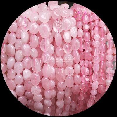 Natural Crystal Gemstone Irregular Shape Rose Quartz / Strawberry Quartz / Amethyst / Clear Quartz Loose Bead Strands