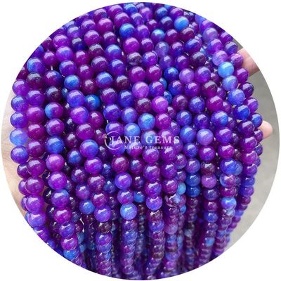 Wholesale Round Natural Stone Beads Round Loose Gemstone Beads Accessories 8mm Aquamarine Loose Beads for DIY Jewelry