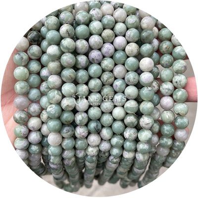 Wholesale Round Natural Stone Beads Round Loose Gemstone Beads Accessories 8mm Aquamarine Loose Beads for DIY Jewelry