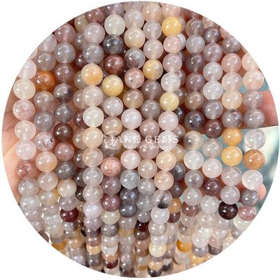 Wholesale Round Natural Stone Beads Round Loose Gemstone Beads Accessories 8mm Aquamarine Loose Beads for DIY Jewelry