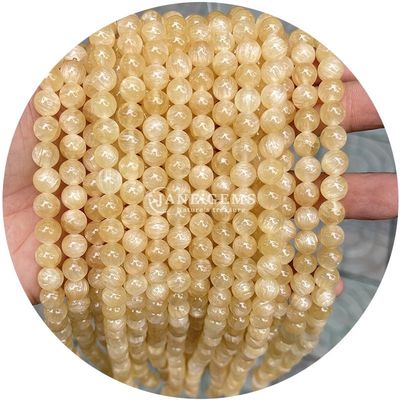Wholesale Round Natural Stone Beads Round Loose Gemstone Beads Accessories 8mm Aquamarine Loose Beads for DIY Jewelry
