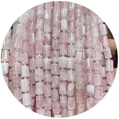 Wholesale Natural Crystal Gemstone Cylinder Shape Beads Agate Cylinder Loose Bead Accessories for DIY Jewelry Making